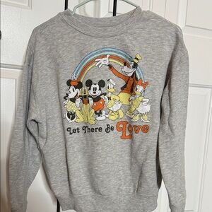 Disney Gray Sweatshirt with Colorful Characters